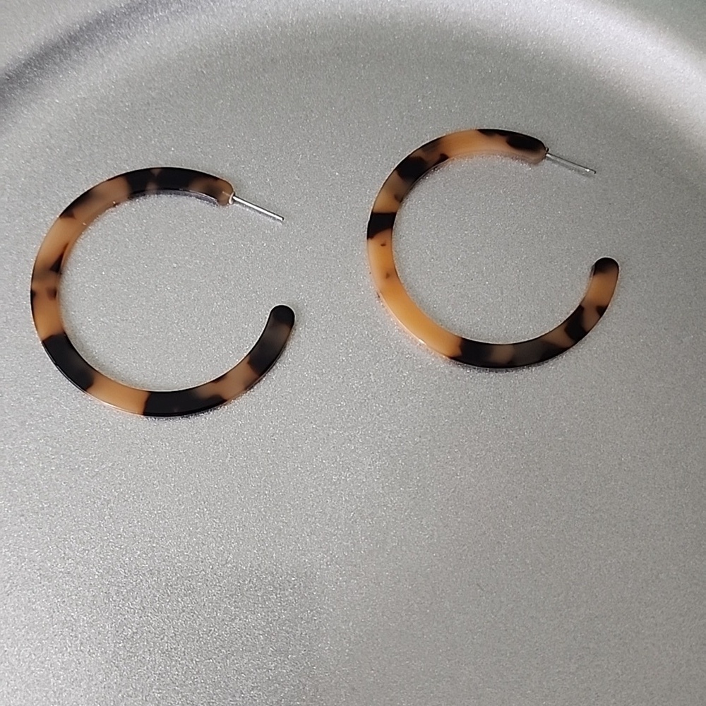 Acrylic Hoops Multicolor Scale Light weight 316L Post